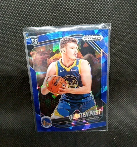 Quinten Post 2024-25 Panini Prizm Black  Blue Cracked Ice /125 RC Rookie #195