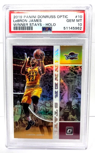 2019 Optic Winner Stays HOLO LeBRON JAMES Basketball Card PSA 10 GEM MINT