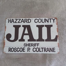 8"X 12" Metal Sign Man Cave Wall Art Oil Garage Bar Gas Station Oil Hazzard Jail