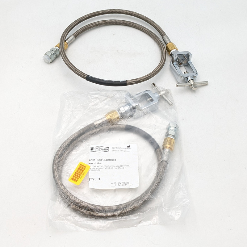 W.T Farley INSF-94003603 High-Pressure CO2 Yoke Assembly 3ft Steel Hose Lot of 2