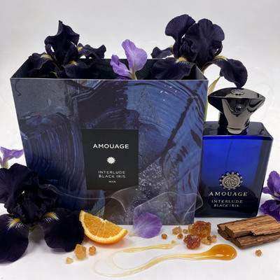 Amouage Interlude Black Iris EDP Spray for Men 3.4 oz / 100 ml New In Box