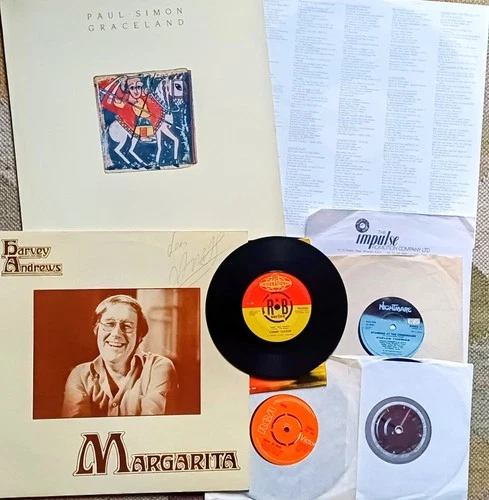 DJ Vinyl Job Lot 60s 70s 80s Paul Simon David Bowie McCartney 7" Promo + SIGNED!