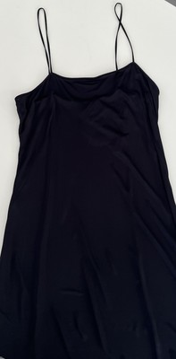 Akris Punto Women's Black Sleeveless Spaghetti Strap Dress Nightgown  6