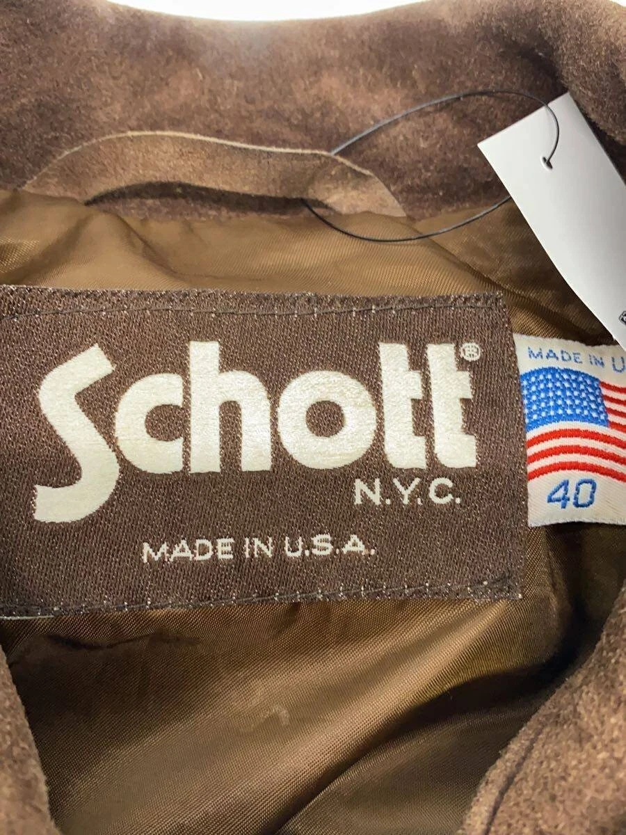 Chaqueta de cuero Schott marrón 42