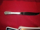 WALLACE LOTUS STERLING SILVER MODERN BLADE DINNER KNIFE 9 5/8" NO MONOGRAM