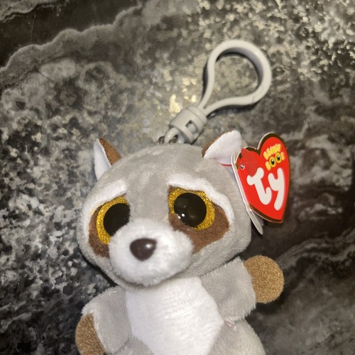 TY Beanie Boos Key Clip- OAKIE the Raccoon - New wTags - Birthday March 5th - Picture 2 of 6