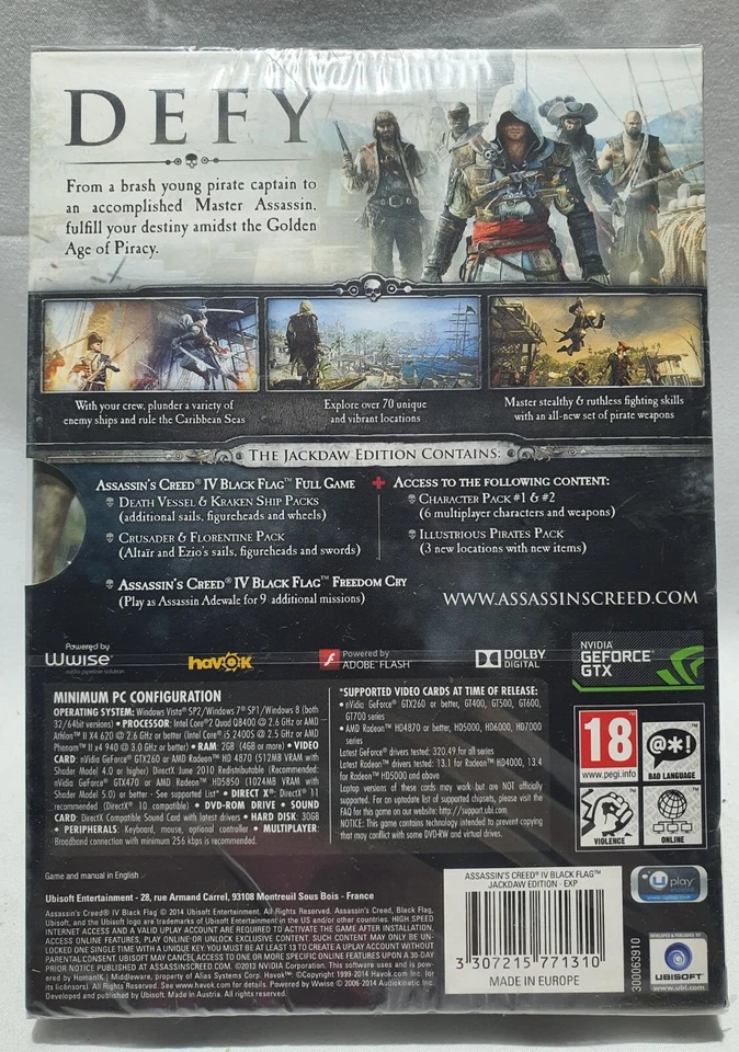 Assassin's Creed IV: Black Flag Jackdaw Edition (Black Flag+season pass) PC NEW - Image 3 of 3