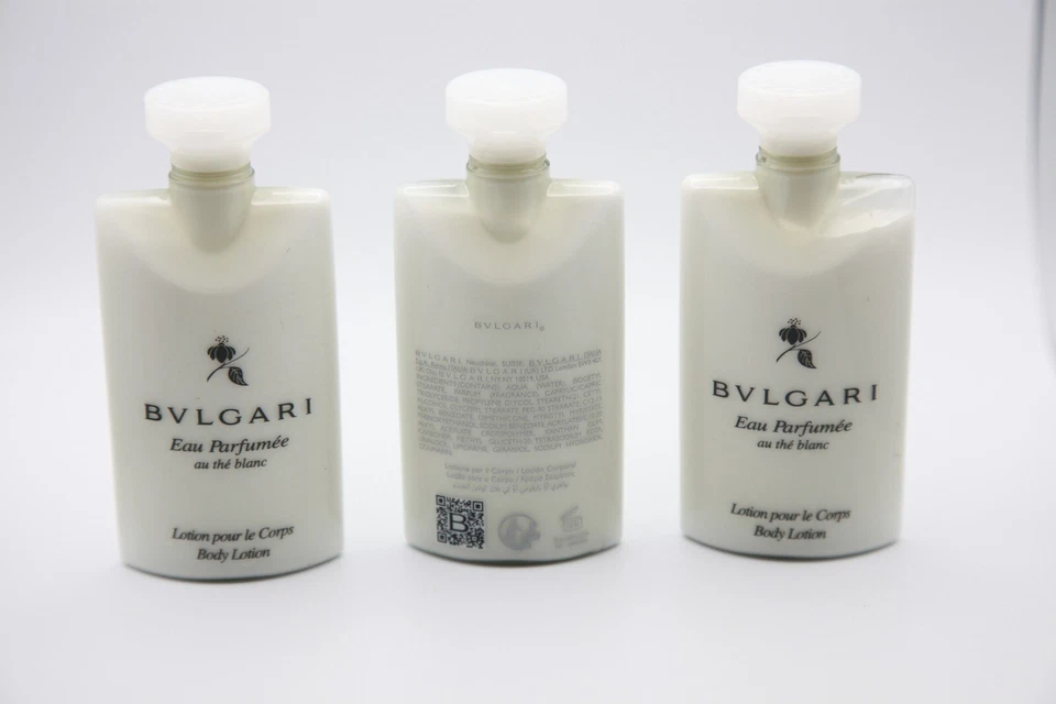 Loción corporal BVLGARI au thé Blanc (té blanco) - 2,5 fl oz / 75 ml paquete de 3 NUEVO - Imagen 2 de 2