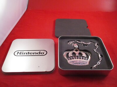 #ad Nintendo Powerplay Saturdays Champion Gamestop Promotional Chain Necklace w Case $118.74