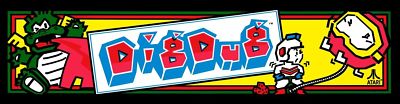 DigDug Arcade Marquee For Reproduction Header/Backlit Sign