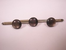 5/16" Gray Round Mother of Pearl Springless Vintage Formal Shirt Stud set c358