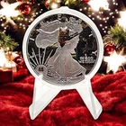 Lady Liberty In Arms Series II Hunter 1 oz Colorized ASE 999 Silver Coin #48/999