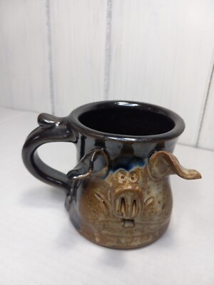 Vintage Handmade Pig Coffee Cup By Koop