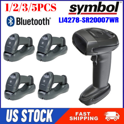 Symbol LI4278-SR20007WR Bluetooth 1D Handheld Barcode Scanner W/USB Cable USA
