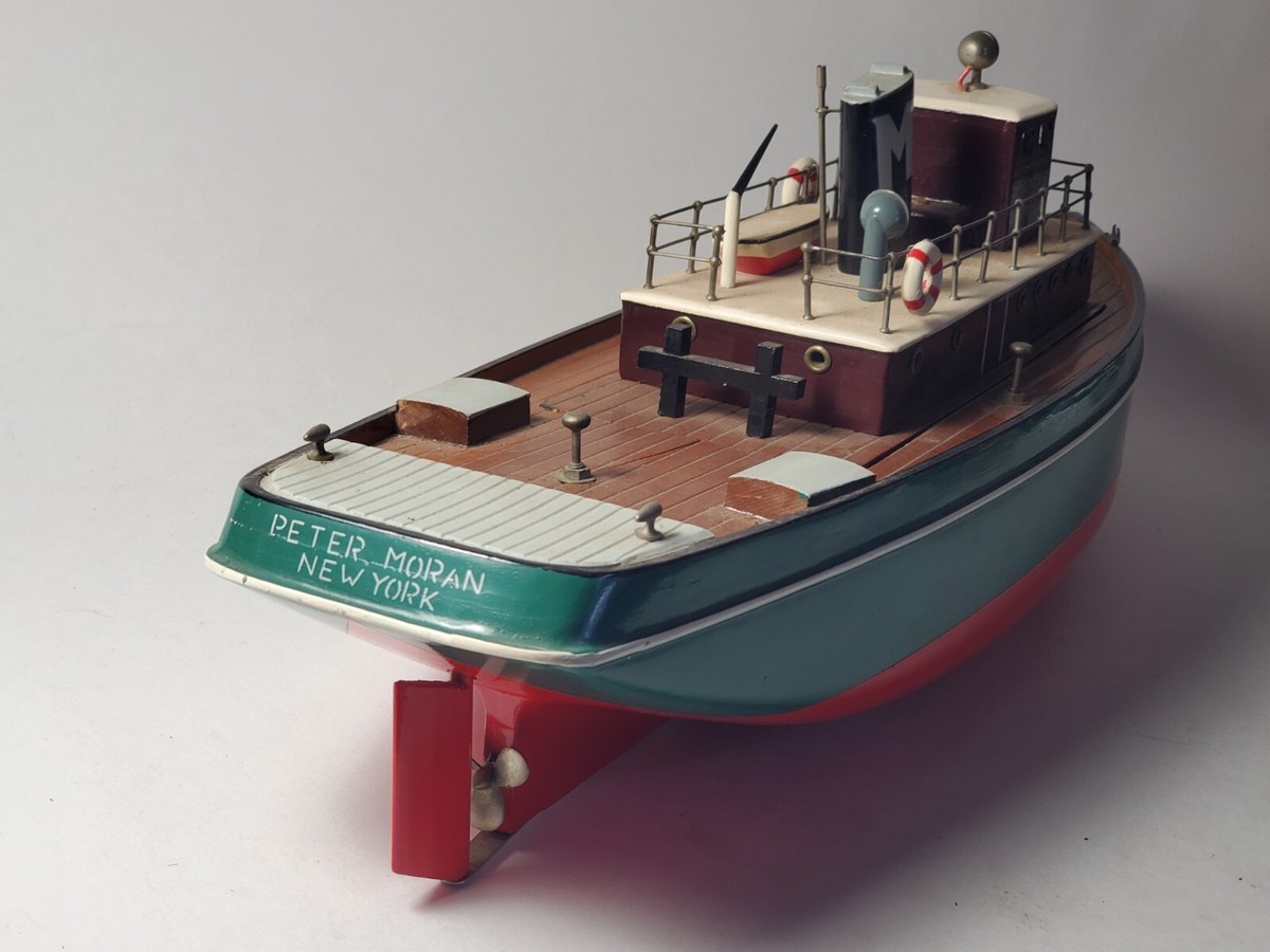 Vtg 1950's Moen Realistic The Peter Moran New York Tug Boat