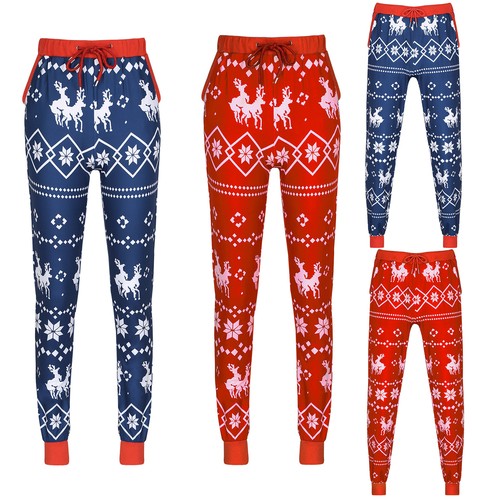 Women Men Christmas Holiday Leggings 