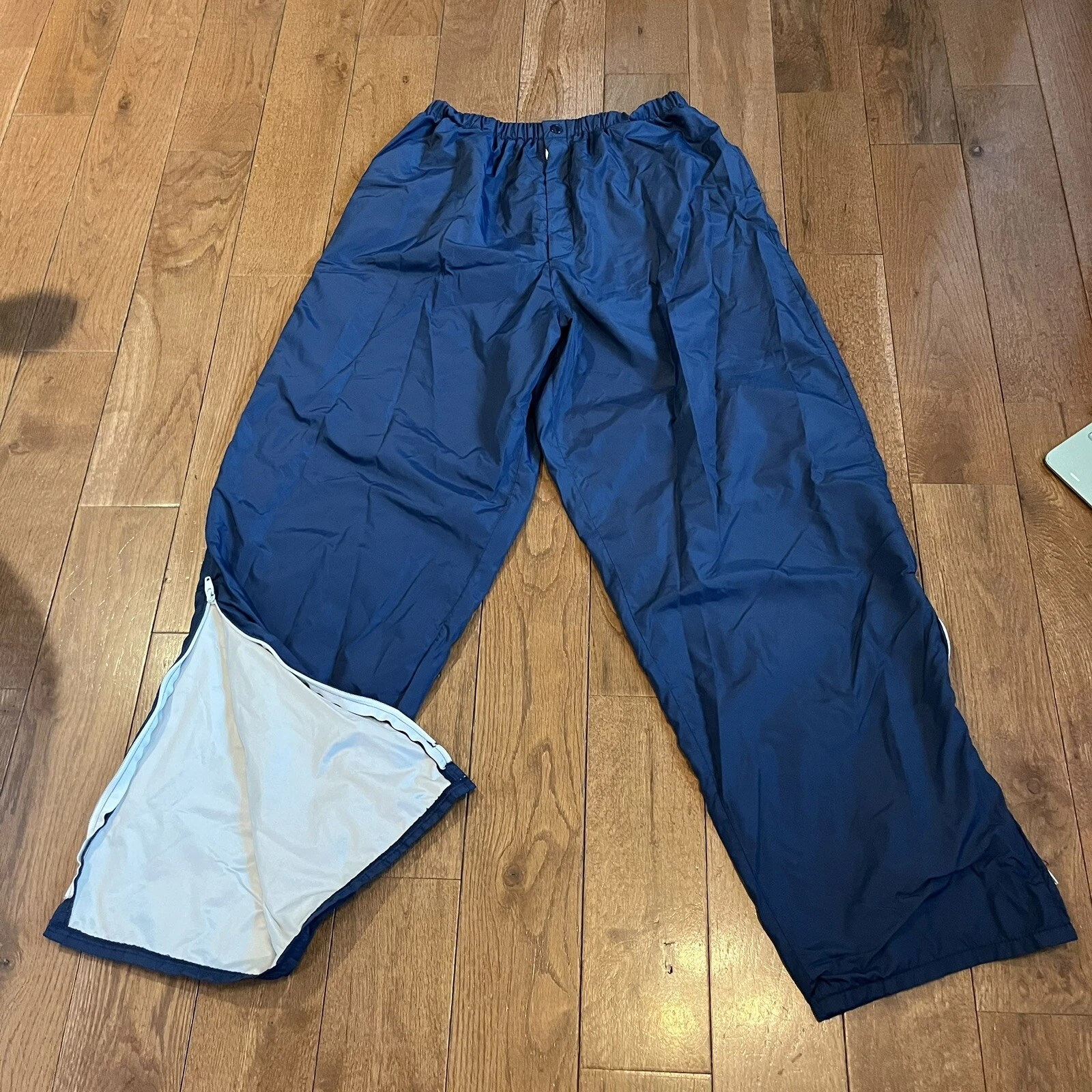 Mens Forrester's Gore-Tex Lined Rain Wind Pants Blue sz L / 30" inseam
