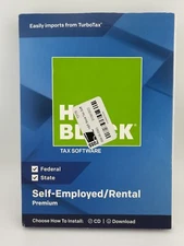 H&R Block Premium 2018 Self-Employed/Rental Property Owners Tax Software PC Mac