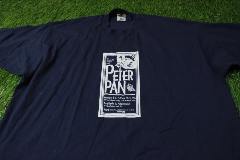 PETER PAN 1996 VINTAGE BANDA Y2K HOMBRE CAMISA JERSEY CAMISETA FRUIT OF THE LOOM TALLA XXL Foto 3 de 4