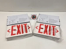Exit Sign Red LED 120V 277V   ELXN400RN Thomas Betts EMERGI-LITE  Set of 2