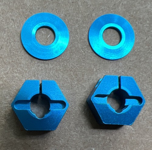Tamiya 503 4wd Buggy Rear 12mm Aluminum Wheel Hexes (Also Fits 501X, 511, 502) - Picture 3 of 4