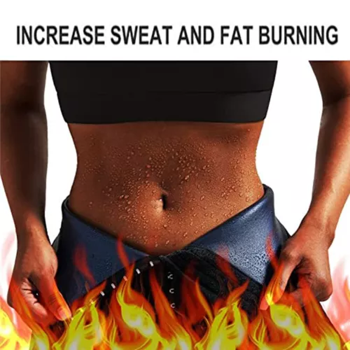 Damen Neopren Sauna Schweiß Body Shaper Slim Shorts Taillentrainer Thermo Leggings - Bild 12 von 38