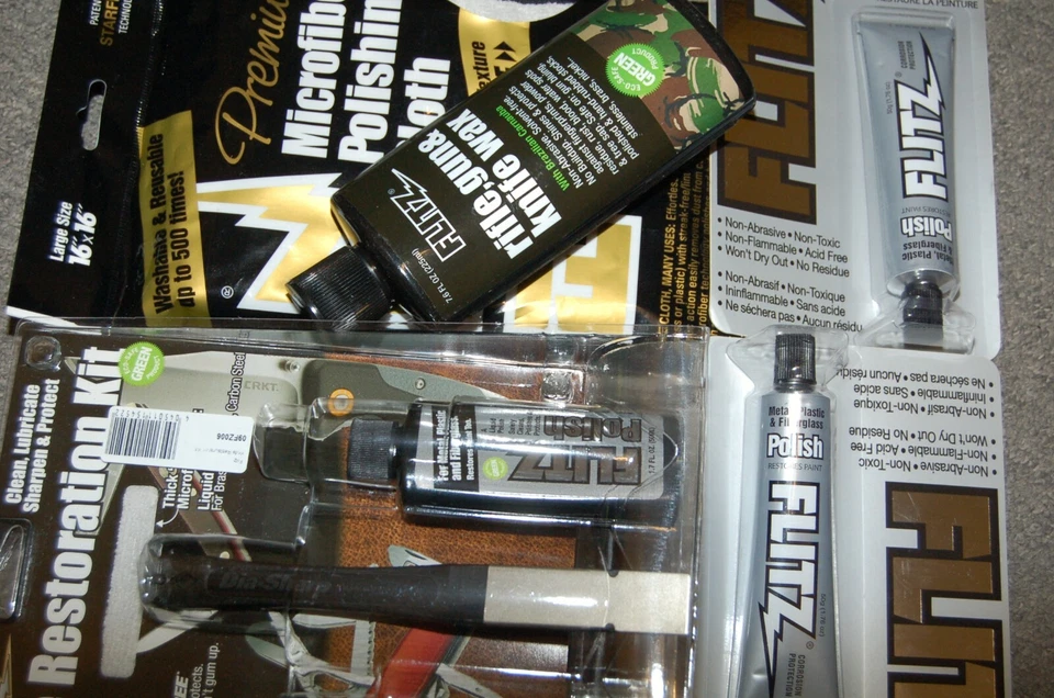 Flitz Messerpflege Polierpaste Rifle & Gun Wax Poliertuch Knife Restoration Kit - Bild 2 von 2
