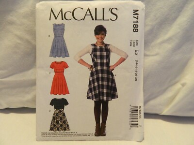 C-25 VINTAGE UNCUT McCALL S PATTERN M7188 MISSES  DRESSES 14-20