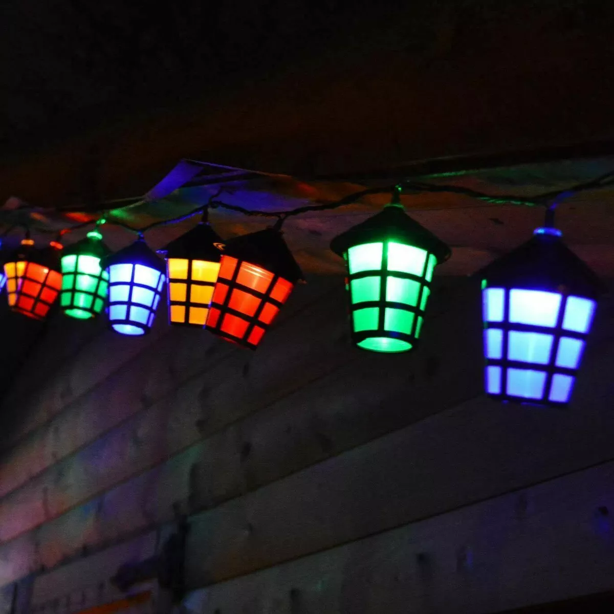 HEAVY DUTY 40 LED Lantern Fairy Lights Outdoor Multi Coloured Xmas Festive Part