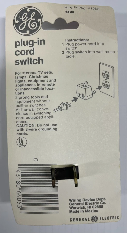 Interruptor de cable enchufable (paquete de 3) GE ENVÍO GRATUITO Foto 2 de 2