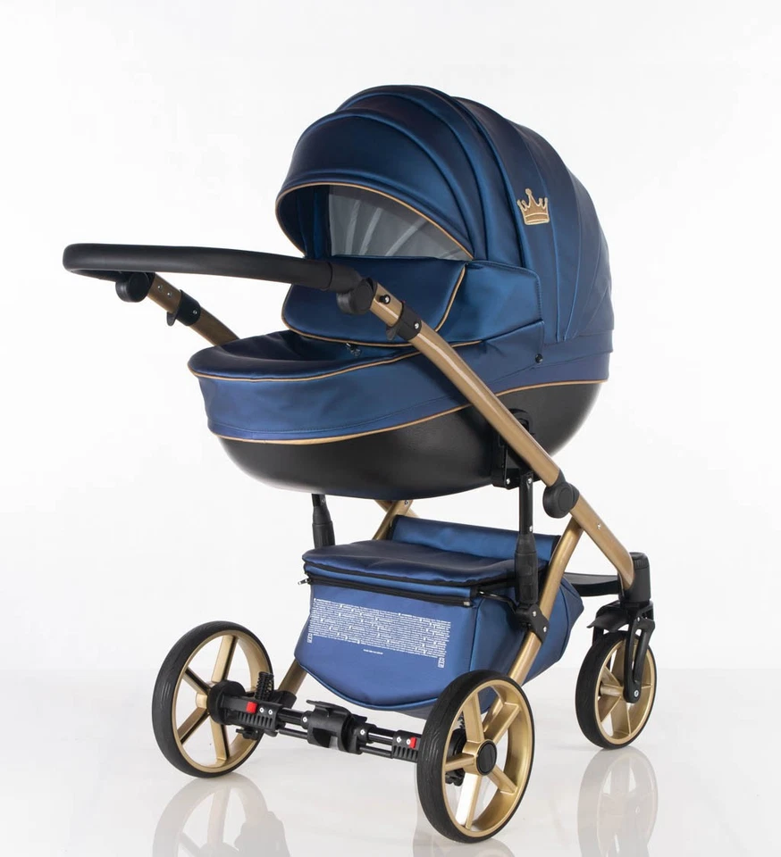 Navegación - Azul metálico + Oro - 3 en 1 - Cochecito - Kajtex - Imagen 4 de 4