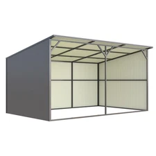 20'x12' Galvanized Metal Livestock Shelter Building Farm US Spot FREE SHIPING