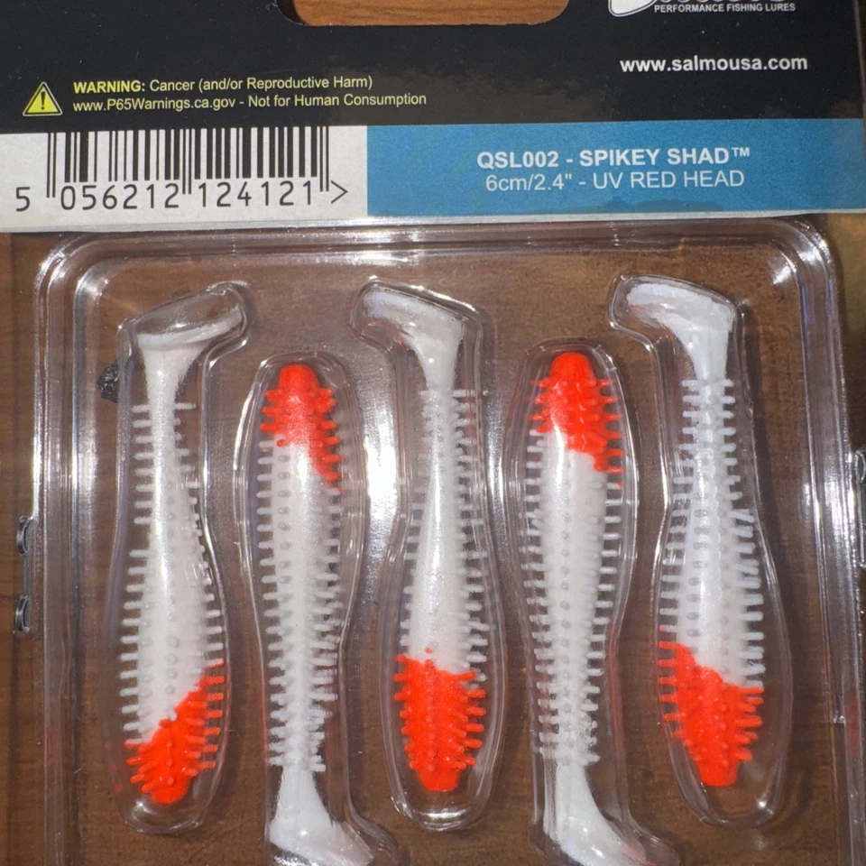 Lot of (4) - Salmo Spikey Shad 2.4'' - UV Lemon Tiger/UV Red Head - Image 3 of 3
