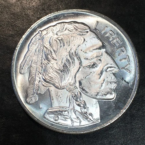 1oz Silver Bullion Older Buffalo and Indian style WE COMBINE SHIP #R756