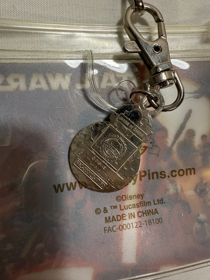 2016 Walt Disney Star Wars Lanyard with ID Holder With Charm - Image 3 of 4