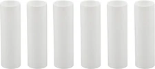 Creative Hobbies Set of 6, 3 Inch Tall White Plastic Candle Covers 3, 