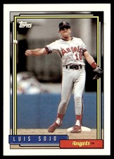 1992 Topps Luis Sojo California Angels #206