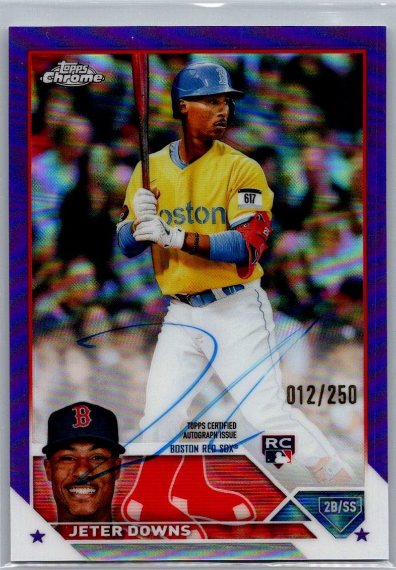 2023 Topps Chrome Rookie RC Auto Purple Refractor /250 Jeter Downs #RA-JDO