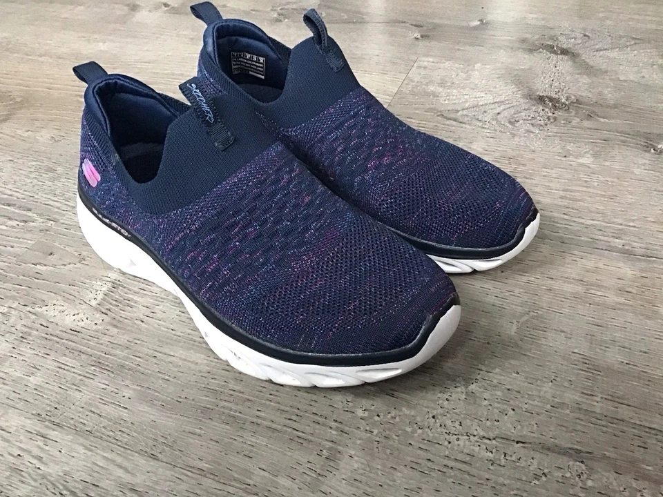 Skechers Glide Step Sport Lively Glow 女式 7 码海军蓝多懒人鞋 — 第 2/4 张图片