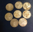 lot of 8 80% Silver Canadian 25 Cents