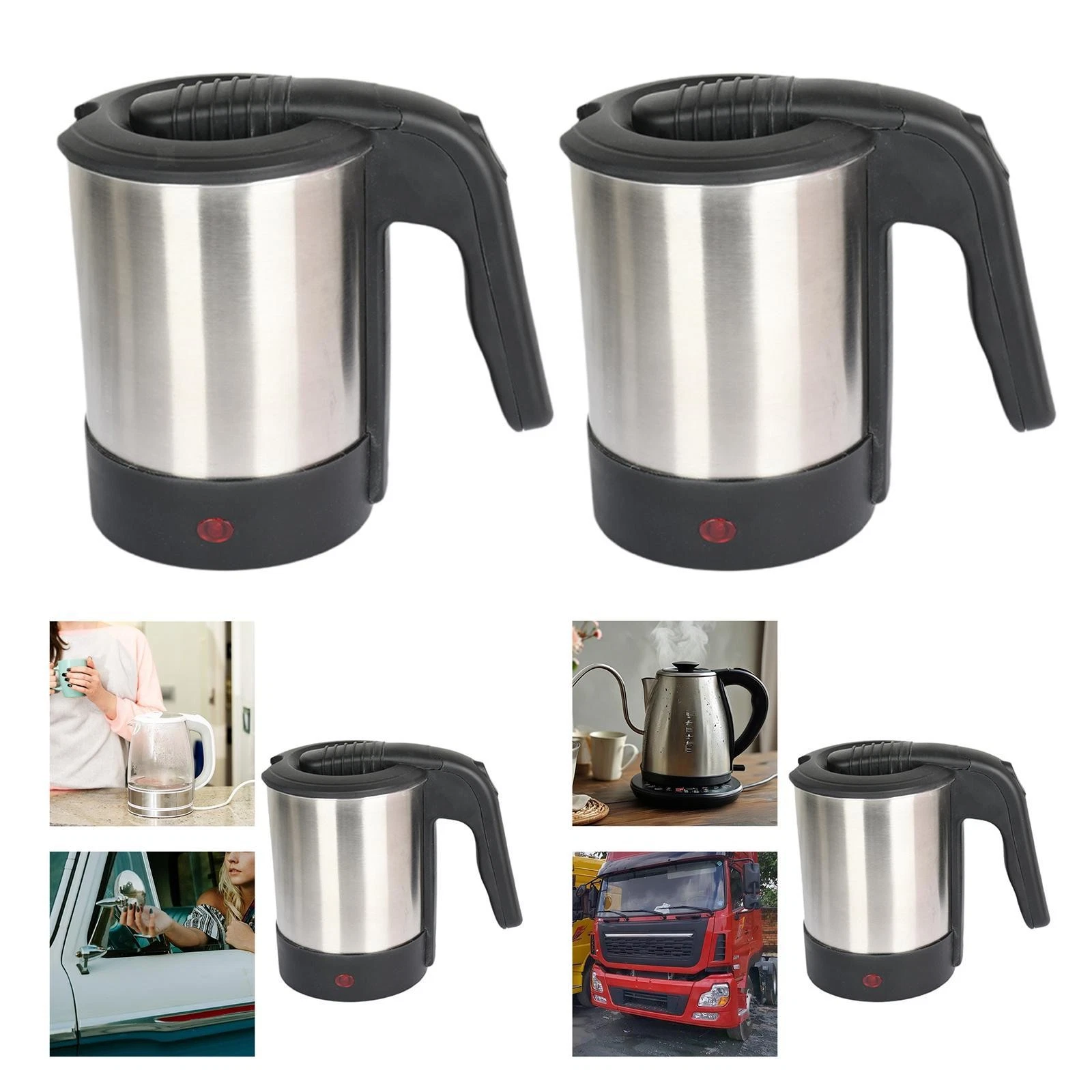 Car Electric Travel Kettle Water Boiler Heated Car Coffee Mug