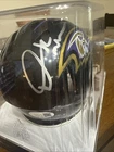 Derrick Mason Signed Baltimore Ravens Speed Mini Football Helmet (JSA)