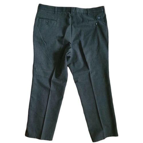 Mens Gray Dress Pants Flat Front Uncuffed Waistband Docker Individual