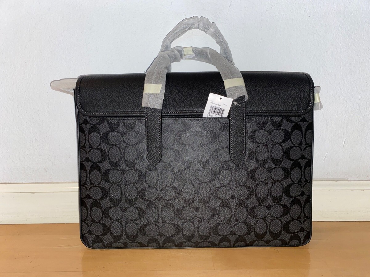NWT C9873 Coach Sullivan Portfolio Brief In Signature Canvas