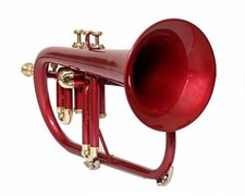 Flugel Horn Bb Pitch Red Color With Free Hard Case And Mouthpiece Flugelhorn BRS