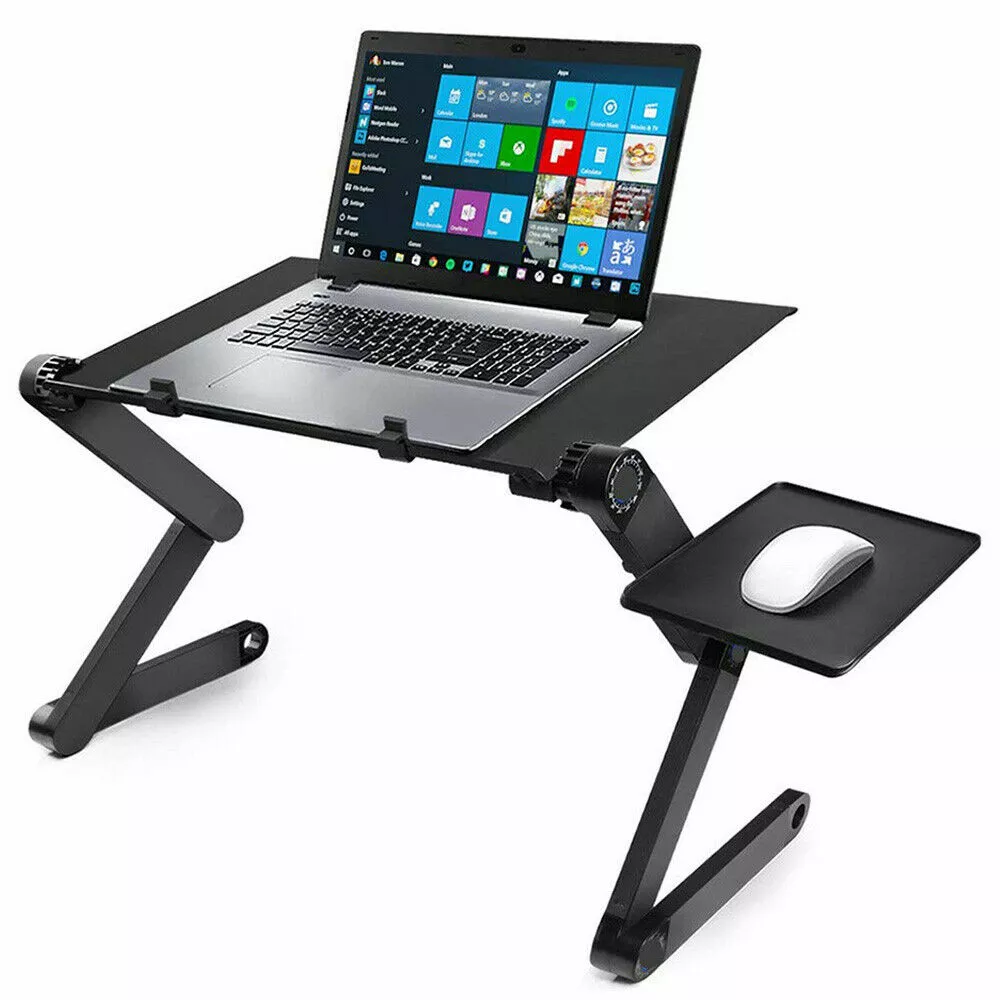 Folding Laptop Desk Table Bed Adjustable Portable Computer Stand