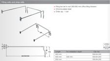 Filing Rails With Stop Rail Set For Drawer Length 450mm 500mm 550 mm Hafele