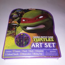 Teenage Mutant Ninja Turtles Art Set Watercolors Colored Pencils Crayons