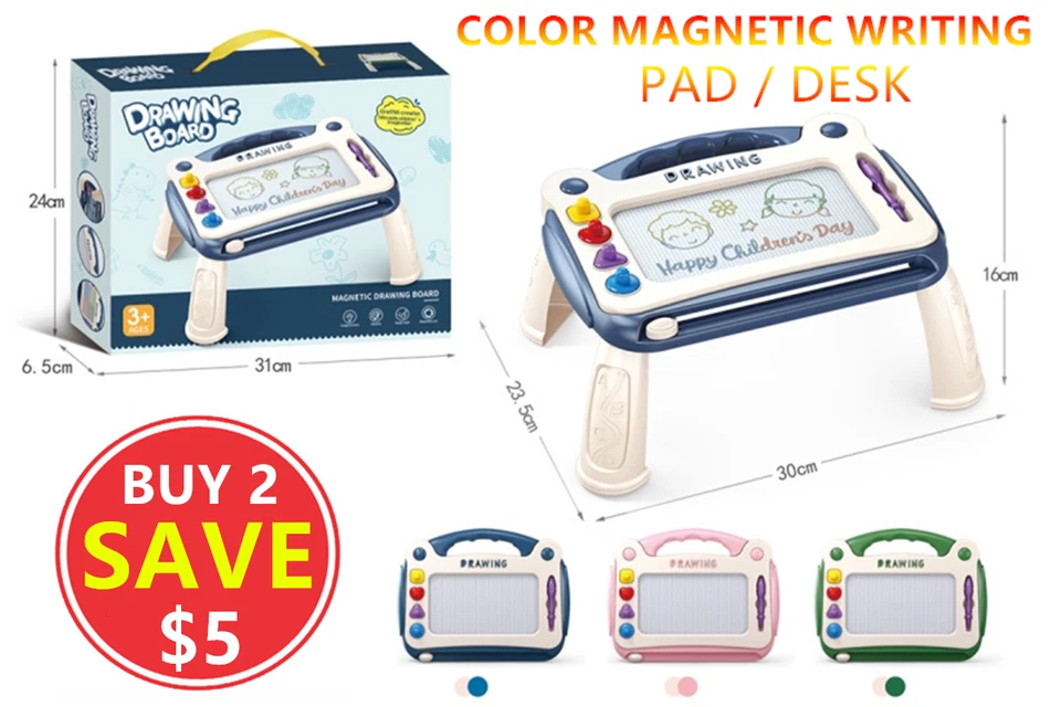 Magnetic Drawing Board Sketch Pad Doodle Writing Craft Kids Childs Erasable Toy