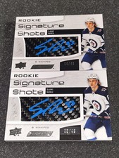 LOT 2* SAMI NIKU 2018-19 ENGRAINED ROOKIE SIGNATURE SHOTS  ON-CARD AUTO BLUE /49